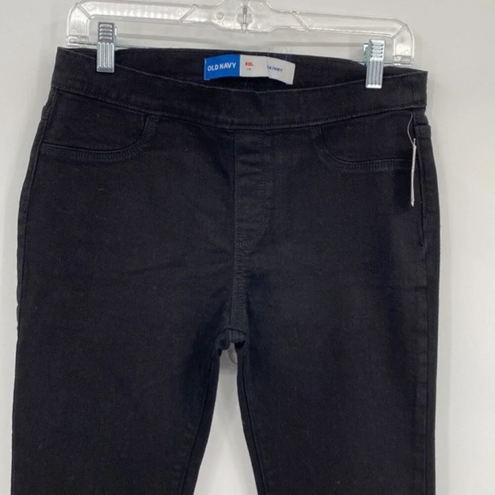 Old Navy Girls Stretch Built-In Tough Pull-On Denim Jeans Black Size XXL 18 New